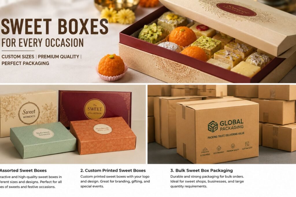 buy sweet boxes online - custom sizes and printed packaging